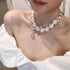 Pearl Necklaces for Women Chunky Pearl Necklaces Big Pearl Necklaces Exaggerated Large Pearl Necklaces Statement Necklace Wedding Jewelry Gifts fo...