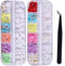 12 Grid 3D Acrylic Colorful Flowers Nail Art Pearl Designs Nail Art Supplies DIY Nail Art Accessories for Women ,1 Nie Zi...
