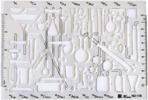 Organic Chemistry Stencil Drawing Template...