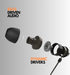 Betron B25 Earphones, Noise Isolating in-Ear Wired Headphones with Strong Bass, Tangle-Free Cord, Lightweight, Carry Case and Soft Earbud Tips (Bl...