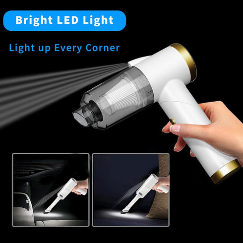Handheld Vacuum Cordless, 9000Pa Strong Suction, 90°Foldable Mini Portable Vacuum Cleaner, Rechargeable and Lightweight Hand Vacuum with LED Light...