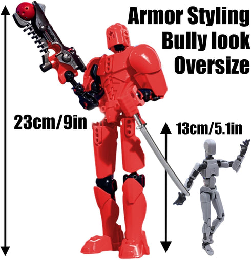 T13 Action Figure, T13 Action Figure 3D Printed Multi-Jointed Movable, Lucky 13 Action Figure, 13 Action Figure Dummy 13 Action Figure,Desktop Dec...