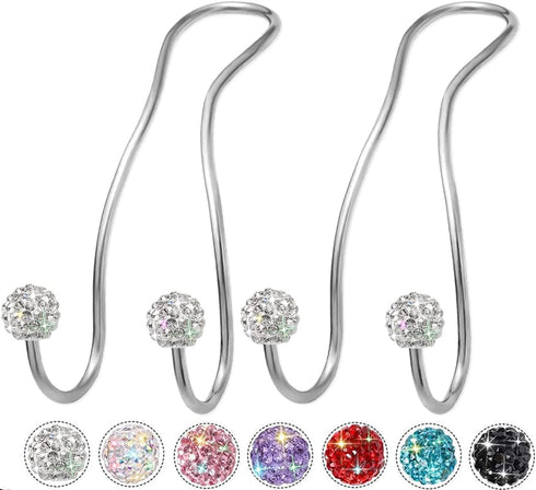MTGOCHA Bling Purse Hook for Car Headrest Hooks Upgraded Cute Car Purse Hooks Car Seat Hooks for Headrest Metal Car Bag Hooks Car Purse Holder Hoo...
