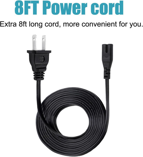 8ft AC Power Cord for HP Envy 5055 4520 4500 5530 5540 5660 5014 5052 Photo 7855 7155 7640 7858 7645 6255 Printer Replacement Cable Power Cord...