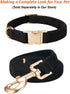 Soft Cotton Dog Leash, 5 Ft Heavy Duty Corduroy Dog Leashes with Gold Metal Hook for Small Medium Large Dogs,Medium,Black...
