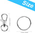 50PCS Metal Lobster Claw Clasp with Key Rings, 25PCS Keychains Clips Hooks and 25PCS Key Chain Rings, keychain accessories, keychain Rings making ...