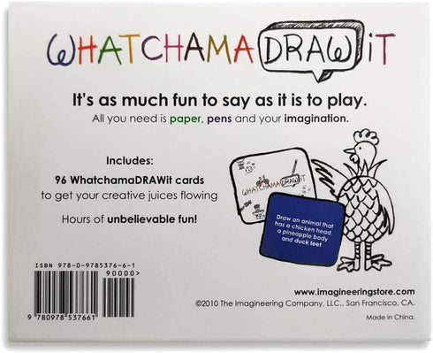 The Imagineering Company WatchamaDrawit Fast Action Drawing Game with Wildly Creative Challenges - A Family Board Game for Kids and Adults - Let T...