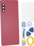 Pink Acrylic Glass Back Panel Cover Replacement for Sony Xperia 10 III with Pre-Install Adhesive Rear Camera Frame Rear Camera's Lens and Installa...