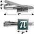 Pi Math Geek Nerd 3.14 Square Tie Bar Clip Clasp Tack- Silver or Gold...
