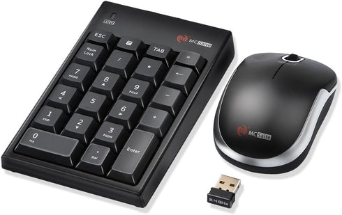 MCSaite Wireless Numeric Keypad & Mouse Combo - Use One Receiver Wireless Number Pad Keyboard and Mouse for Laptop Desktop...