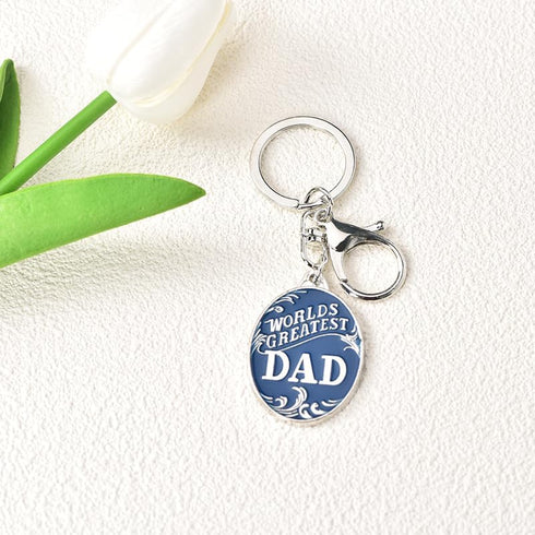 Dad Keychains Fathers Day Birthday Gifts for Men Dads Christmas Retirement Gifts from Daughter Son Daddy Papa Engraved Car Keychain Key Chain Ring...