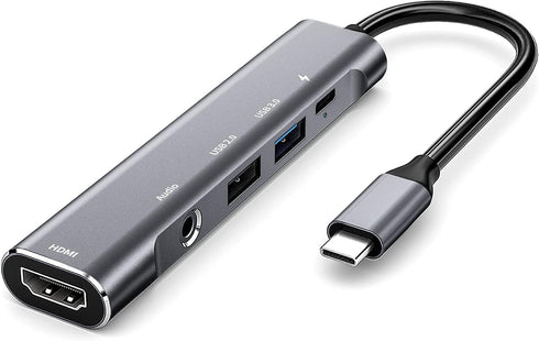 USB C to HDMI Adapter Dex Dock for Galaxy S25/S24/S23/S22/Note20/TabS9/S8/S7,Type-c hub with 3.5mm Audio Jack,4K HDMI,USB3.0,PD 60W,Adapter for iP...