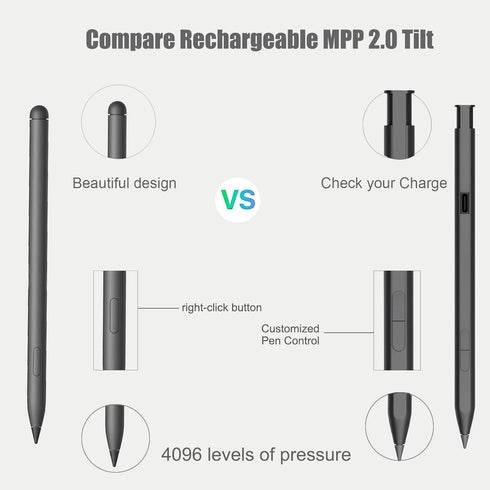 DQ100 Rechargeable MPP 2.0 Tilt Pen Compatible with HP Rechargeable MPP 2.0 Tilt Pen (3J122AA) Compatible with HP Spectre X360 13.5 Spectre X360 1...