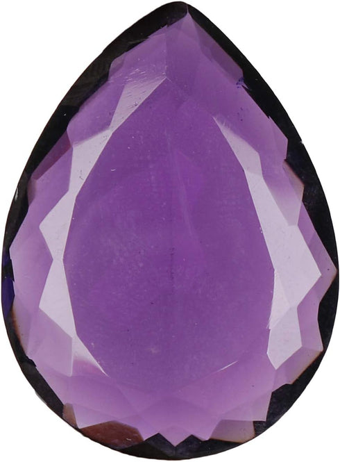 REAL-GEMS 28.55 Ct Violet Amethyst Pear Shaped Pendant Size Loose Gemstone for Jewelry Making...