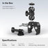 SMALLRIG Super Camera Clamp Mount, Double Ball Head Magic Arm Adapter, Fence/Desk/Tripod Mount for Monitor/Light/Camera, for Insta360, for Gopro 1...
