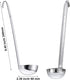 meekoo 3 Pieces Stainless Steel Ladle Soup Handle Ladle with Pouring Rim for Kitchen Cooking Soup Sauce(2 oz)...
