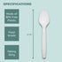 Disposable White Plastic Spoons, Plastic Cutlery: Utensils for Parties, Picnics, Office Home & School - 100 Count...