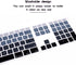 Ombre Grey Silicone Keyboard Skin Cover for iMac Wired USB Full Size Keyboard with Numeric Keypad A1243(G6 MB110LL/B and MB110LL/A)...