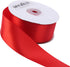 1-1/2" Wide Double Faced Red Polyester Satin Ribbon for Crafts, Wedding, Gift Wrapping, Bow Making,Party Decoration, Christmas Tree Deco (25 Yards...