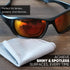 Premium Lens Glasses Cleaning Cloth by Microfiber Wholesale | Black | 6”x6” | 10pk | Soft Microfiber Suede | Travel Size Reusable | No Lint Scratc...