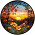 Stamped Cross Stitch Kits - Flower Mountain Sun Landscape Counted Cross Stitch Kits for Beginners Adults,11 CT Patterns Dimensions Embroidery Kits...
