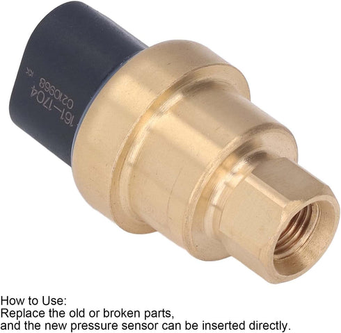 1611704 Pressure Sensor Original Equipment Engine Oil Pressure Sensor Brass ABS Pressure Sensor Switch for Caterpillar Heavy Duty 1611704...