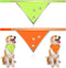 2 Pcs Reflective Dog Bandana Neon Orange Green High Visibility Dog Reflective Gear Dog Reflective Scarf Bib for Dog Camping Night Walking Off Leas...