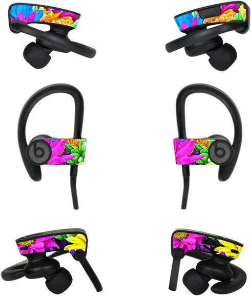 Skin Compatible with Dr Dre Powerbeats3 Wireless in-Ear Headphones – Colorful Flowers | MightySkins Protective, Durable, and Unique Vinyl Decal wr...