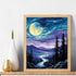 Natuyalo Paint by Numbers for Adults Beginner, Forest Night Scene Acrylic Easy Paint by Numbers Kits Natural Landscape Craft Kits for Adults Suita...
