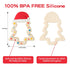Jimibaby Christmas Teether - Teething Toy for Baby Boys & Girls, Ideal Stocking Stuffer, Comes with Gift Package (Christmas Hat)...