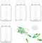 WLLHYF 4Pcs Clear Pill Bottle, 50ml Empty Clear Plastic Pill Bottles Medicine Bottle Empty Reagent Bottle Chemical Containers with Caps for Liquid...