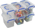 Morcte 1.5 L Mini Plastic Storage Bin, Clear Small Latch Box, Pack of 6...