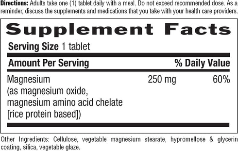 Country Life Chelated Magnesium 250mg - Supports Heart, Bone & Muscle Health, Vegan-Friendly Magnesium Supplement with Magnesium Oxide and Amino A...