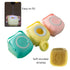Dog Bathing Set Scrubber Shampoo Dispenser Brush and Microfiber Towel Set (Blue)...