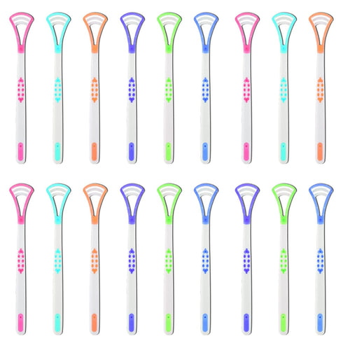 18 Pcs Colorful Tongue Scraper Cleaner for Adults Kids 100% BPA Free Tongue Scraper for Reducing Bad Breath Keeping Oral Health...
