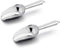 E-far 6 Ounce Ice Scoop Set of 2, Small Stainless Steel Scoops for Ice Cube/Candy/Flour/Sugar, Metal Utility Scoops for Canisters, Baking, Kitchen...