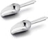 E-far 6 Ounce Ice Scoop Set of 2, Small Stainless Steel Scoops for Ice Cube/Candy/Flour/Sugar, Metal Utility Scoops for Canisters, Baking, Kitchen...