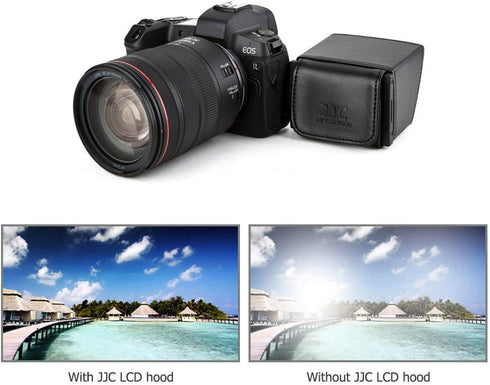 JJC Camera 3" LCD Screen Hood for Canon EOS M50 R R5 R6 R7 R8 R10 R50 R100 RP 90D 6D II T8i Sony ZV-E1 ZV-1 II ZV-1F A7IV A7CR A7C II A7SIII FX30 ...