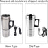 Acouto 12V Car Kettle 350Ml+150ML Stainless Steel Car Electric Heating Kettle Coffee Tea Travel Water Heating Cup...