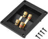 Speaker Terminal Connector, 4 Pure Copper Plated Wiring Terminal Speaker Terminal Box with 4 Mounting Holes...