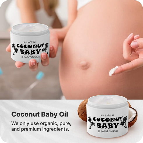 Coconut Essentials Coconut Baby Oil - Natural & Organic Moisturizer, Hair Oil for Cradle Cap Treatment, Newborn Sensitive Skin, Eczema & Psoriasis...