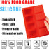 2 Pack Silicone Mini Loaf Pan, 12 Cavity Mini Bread Pan Nonstick Silicone Baking Molds for Brownie, Cornbread, Cheesecake & Cupcake...