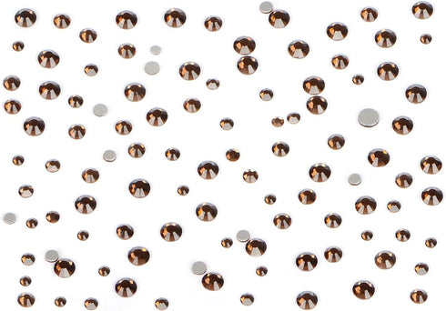 Bymitel 7200 Pieces 6 Mixed Sizes Glue Fix on Glass Rhinestones Round Crystal Gems Flatback for DIY Jewelry Making with one Picking Pen(6-Sizes 72...
