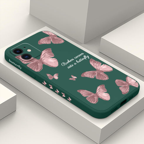 for iphone 11 Phone Case, for iphone 11 Case Side Creative Butterfly Pattern Slim Soft Shockproof Cover Protective, for iphone 11 Case for Women-B...