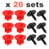 Mtsooning 20 Sets Bottom Shield Fastener, Engine Undertray Cover Clip, Screws Bolt Nut Kit Compatible with Ford C Max S Max...
