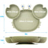 Silicone Suction Plate for Toddlers - Self Feeding Training Divided Plate Dish and Bowl for Baby and Toddler, Fits for Most Highchairs Trays, BPA ...
