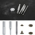 Leather Snap Fasteners Kit, Press Stud Stainless Steel Buttons for Marine Boat Canvas with Punching Tool Set Tool Kit (2 Components, 40 Pcs for Ea...