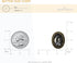 10 pcs Whole Oval Cut Gray Rhinestone Vintage Copper Hollow Metal Shank Sewing Coat Buttons -25mm -1"...