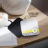 3dRose CST_154585_2 Your Personal Name Initial Letter S Monogrammed Grey Quatrefoil Pattern Personalized Yellow Gray Soft Coasters (Set of 8)...