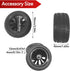 RC Truck Tires, Car Toy Wheels Road Holding, 2pcs/Set Rubber Tyre Tires & Plastic Hubs Wheel for 1:12 RC Car Racing Car Truck Replacement...